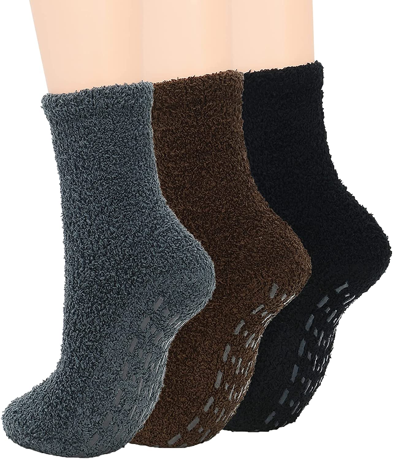 Women's Bonus Pack Low Cut Spa Socks With Grippers 3 Pack
