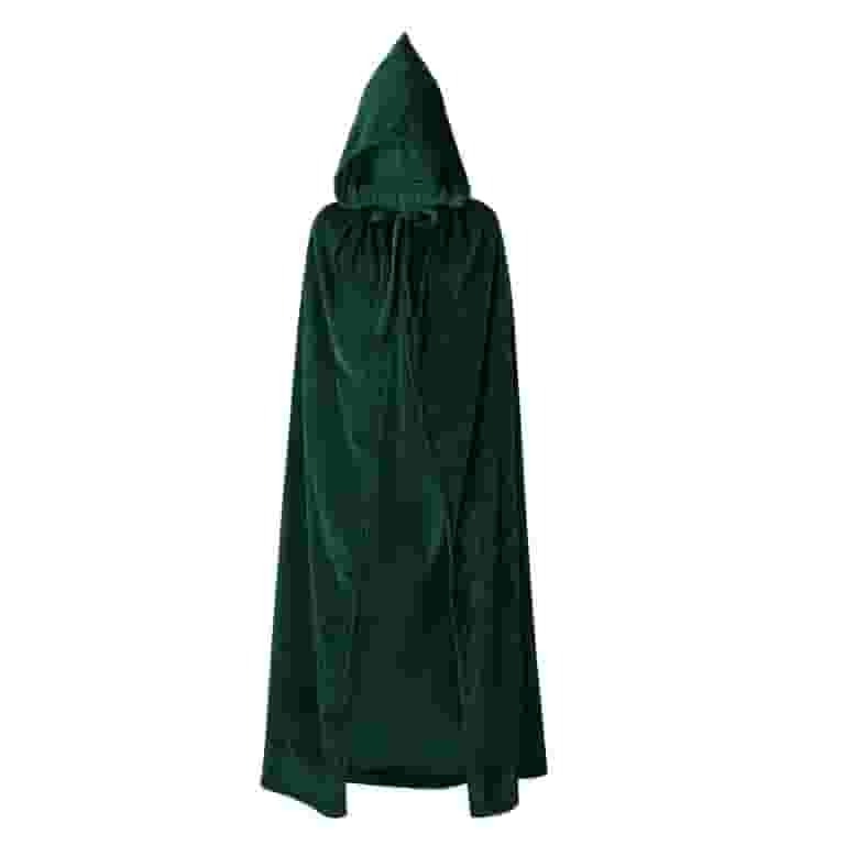 Womens Gothic Hooded Velvet Cloak Black Adult Costume Female Halloween Womens Gothic Hooded Velvet Cloak Black Adult Costume Female Halloween
