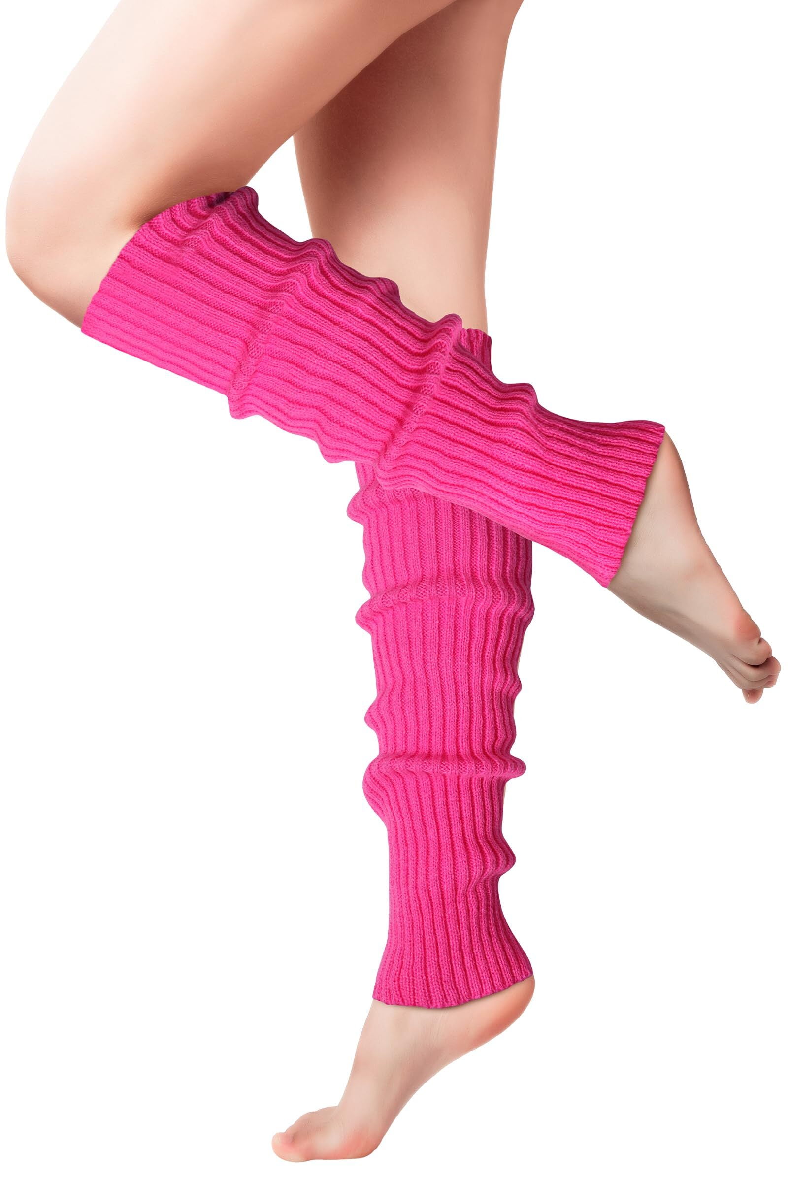 Zando High Full Long Adult Ribbed Knit Leg Warmers for Women