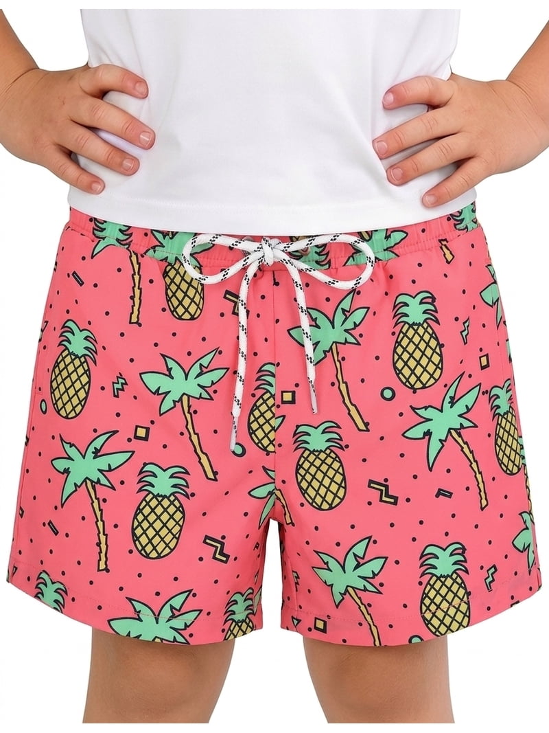 Zando Kids Swim Trunks Toddler Boys Swim Shorts with Boxer Brief