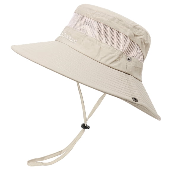 Zando Sun Hat for Men Women Wide Brim Fishing Hats Packable Bucket Hat for Summer Climbing Outdoor Activies Beige