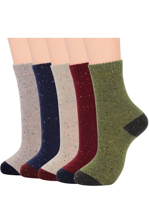 Mens Winter Athletic Wool Socks Thick Heavy Thermal Socks Warm Winter Crew Socks For Cold Weather