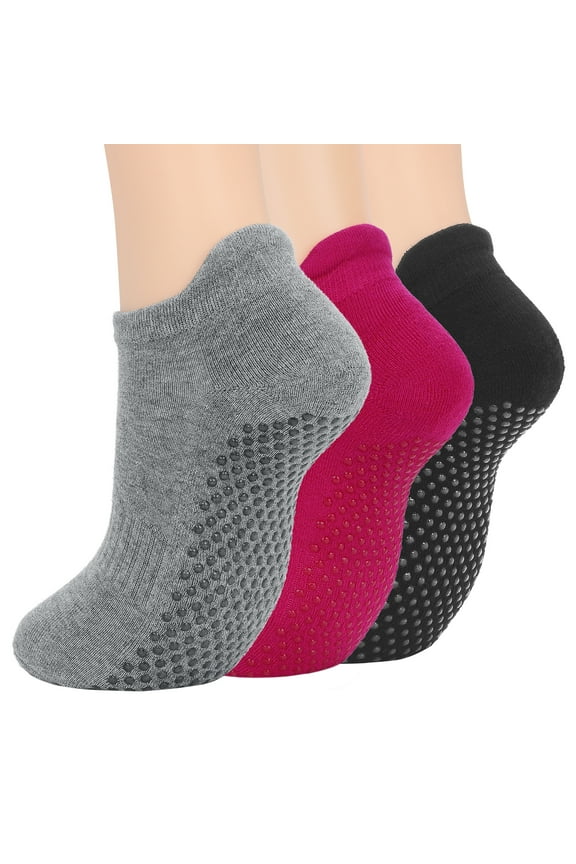 Non Skid Socks Womens Low Cut Hospital Socks with Grips for Women Anti Slip Socks