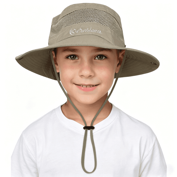 Zando Sun Hats for Kids Breathable UPF 50+ Bucket Hat for Boys Grils Adjustable Summer Beach Fishing Safari Hat