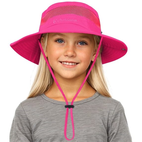 Zando Sun Hats for Kids Breathable UPF 50+ Bucket Hat for Boys Grils Adjustable Summer Beach Fishing Safari Hat