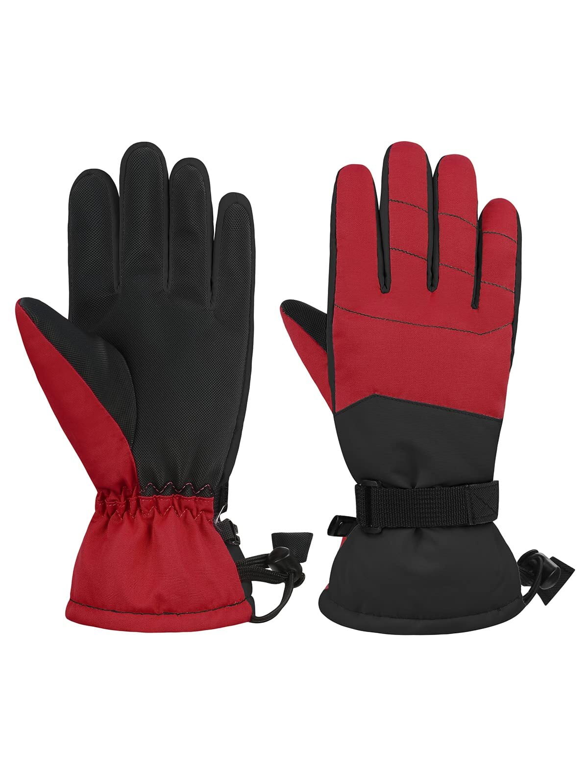 Zando Toddler Winter Gloves Kids Ski Gloves with Zipper Pocket Cold Weather Gloves for Boys and