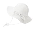 thumbnail image 1 of Zando UPF 50+ UV Sun Protection Bowknot Wide Brim Baby Sun Hat Adjustable Chin Strap Outdoor Girls Toddlers Cap Ivory White M, 1 of 6