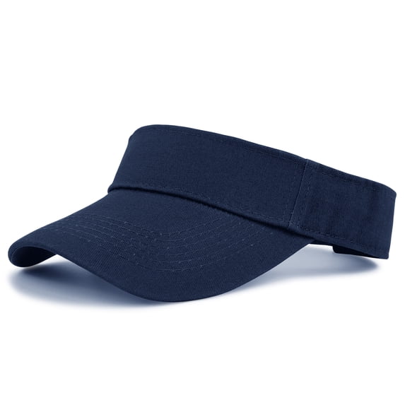 Zando Unisex Sun Visor Hat Sports Adjustable Sweat‑Wicking Quick Dry Sun Cap Lightweight Visors for Men Women Navy Blue