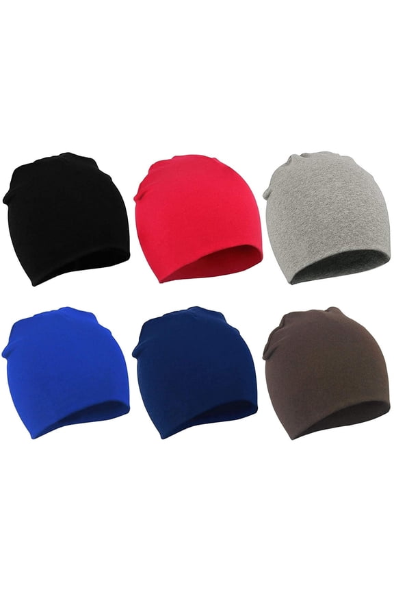 Winter Cotton Warm Hat Unisex Baby Beanie Hat Infant Baby Soft Cute Knit Cap 6 Pack 8S