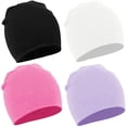 thumbnail image 1 of Zando Winter Cotton Warm Hat Unisex Baby Beanie Hat Infant Baby Soft Cute Knit Cap Black & White & Pink & Purple, 1 of 3