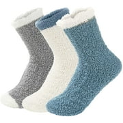 Zando Womens Fuzzy Socks Soft Warm Fluffy Socks for Women Cozy Socks Winter Sleep Socks