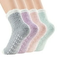 thumbnail image 1 of Zando Womens Fuzzy Socks Winter Slipper Socks Non-Slip Grip Socks Warm Fleece Socks Non Skid Socks Soft Fluffy Socks 4 Classic Color, 1 of 5