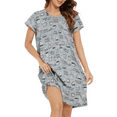 Zando Womens Nightgowns Cotton Night Gowns Cartoon Printed Sleep Shirts