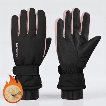 Zando Womens Snow Gloves Touchscreen aterproof Snowboarding Gloves Winter Ski Gloves Women Winter Gloves for Women Cold Weather Black