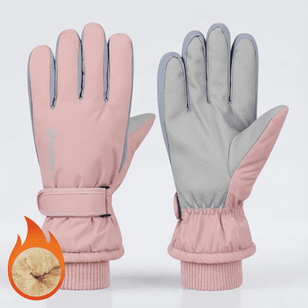 Zando Womens Snow Gloves Touchscreen aterproof Snowboarding Gloves Winter Ski Gloves Women Winter Gloves for Women Cold Weather Pink