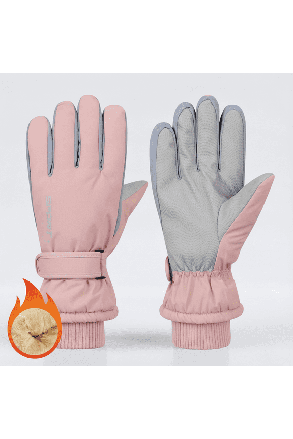 Womens Snow Gloves Touchscreen aterproof Snowboarding Gloves Winter Ski Gloves Women Winter Gloves for Women Cold Weather Pink