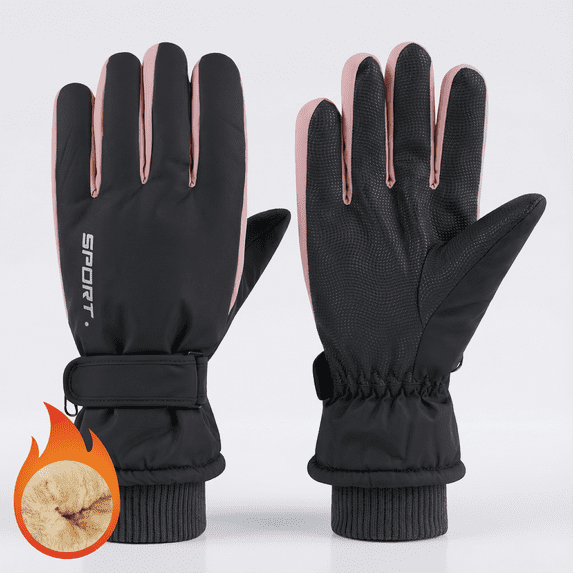 Zando Womens Snow Gloves Touchscreen Waterproof Snowboarding Gloves Winter Ski Gloves Women Winter Gloves for Cold Weather Dark Grey