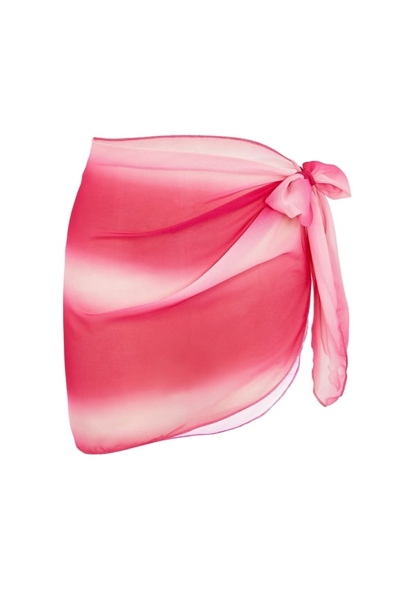 Womens Swimsuit Cover Up Sheer Cover Up Bikini Wrap Bathing Suit Cover Up for Woman Pink Gradient