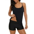 thumbnail image 1 of Zando Womens Tummy Control Swimsuits for Women Swim Suits Tummy Control 2 Piece Tankini Tops with Boyshorts Classic Black M, 1 of 6