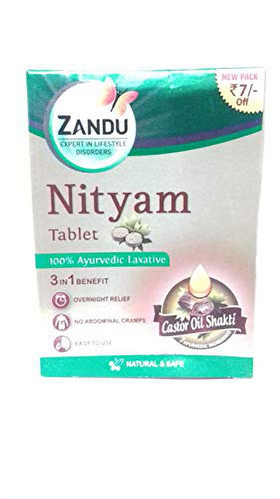 Zandu Nityam Tablets 12 Tablets for Gas Acidity Flatulence Digestion