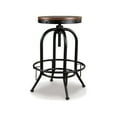 thumbnail image 1 of Zane 30 Inch Adjustable Swivel Barstool Set of 2 Matte Black Metal Base, 1 of 5