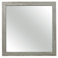 thumbnail image 1 of Zane 39 Inch Transitional Mirror, Square Wood Frame, Weathered Gray Veneer- Saltoro Sherpi, 1 of 5