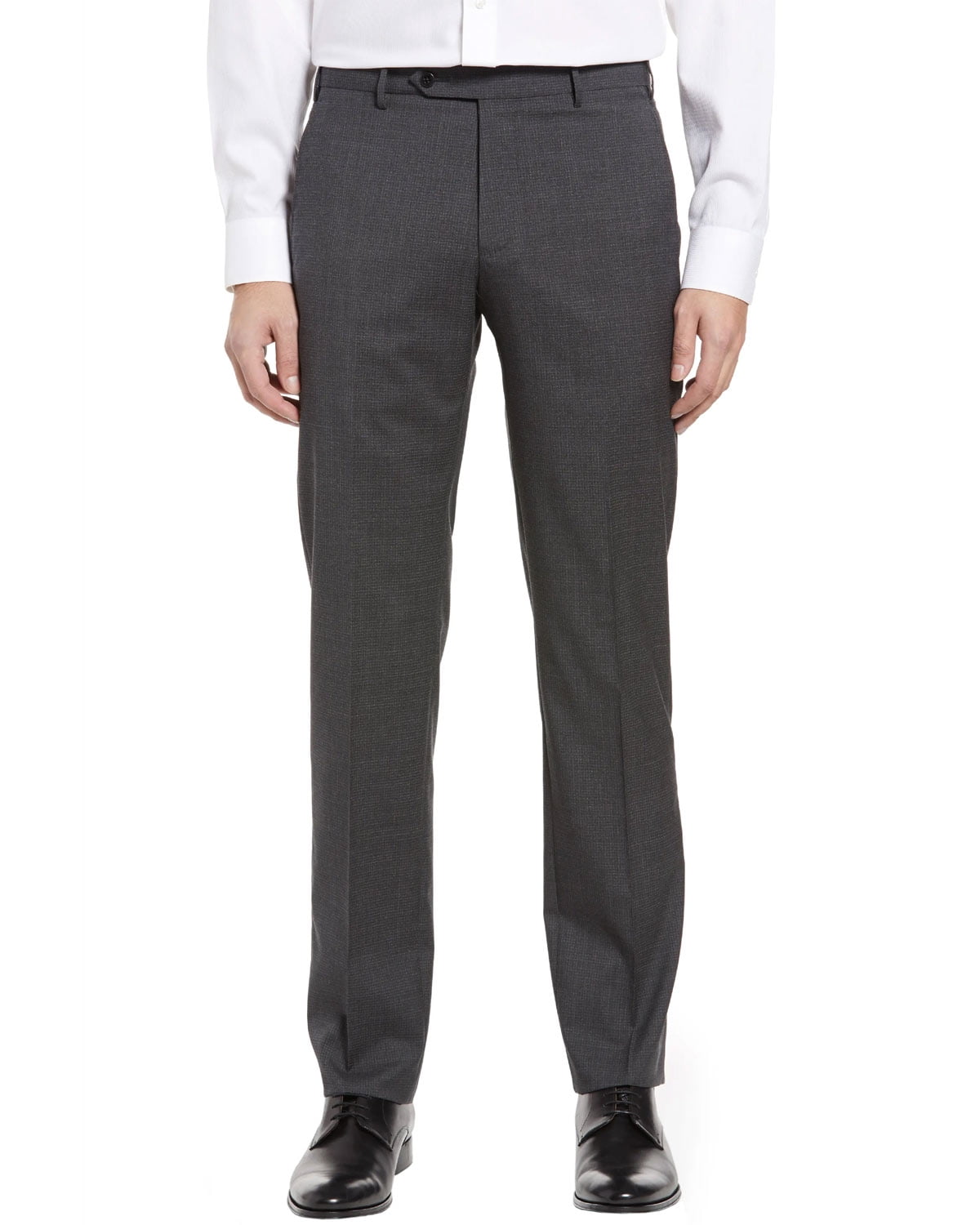 Elegant skinny gray check pants for men Exibit