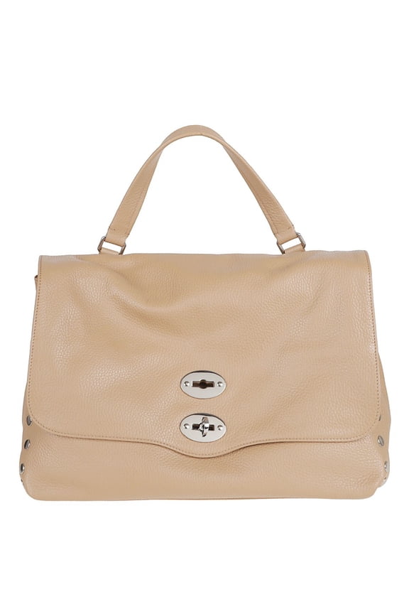 Women's Postina M Shoulder Bag In Brown Calfskin Neutrals