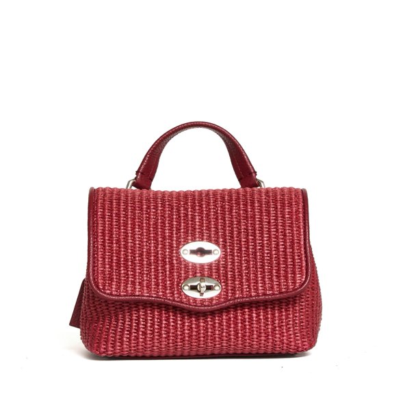 Zanellato Women's Nikel Raffia Baby Postina Shoulder Bag Red