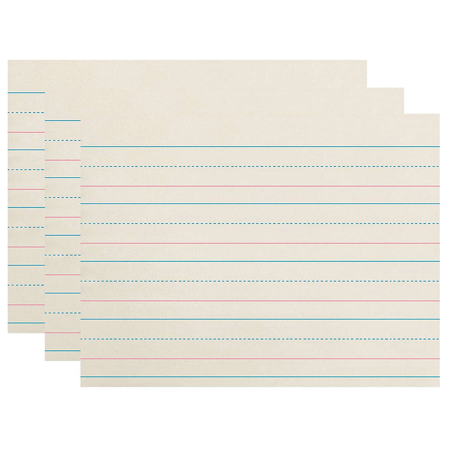 Zaner-Bloser 10.5 zaner-bloser-10-5-x-8-newsprint-handwriting-paper-dotted-midline-white-paczp2610-3-walmart-com