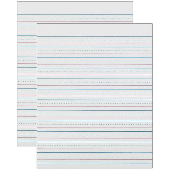 Zaner-Bloser 8" x 10.5" Sulphite Handwriting Paper Dotted Midline White PACZP2413-2