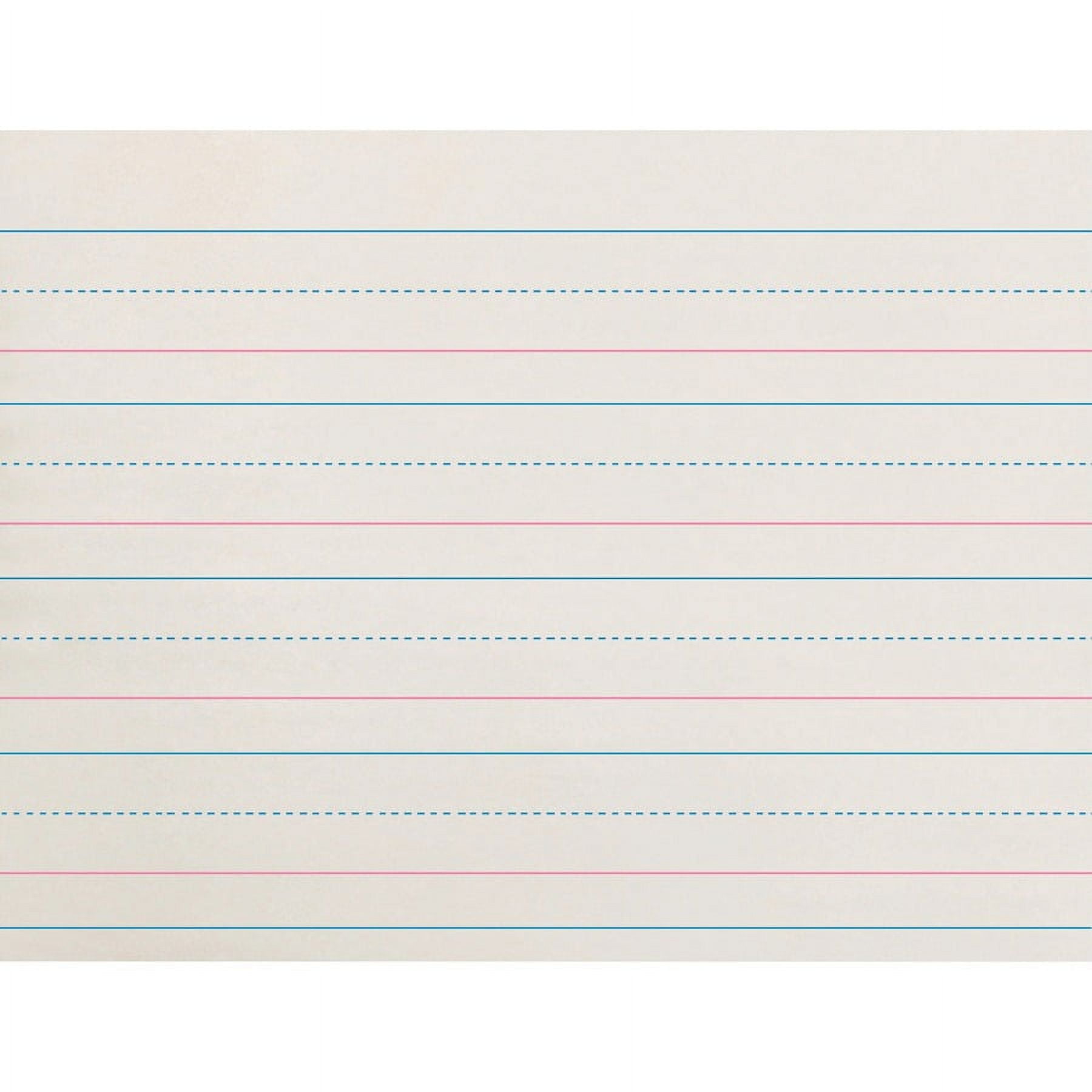 Zaner-Bloser Broken Midline Ruled Paper Printed 1.13" Ruled 30lb Weight 8" x 10 1/2" White 500 Bundle of 2 Reams