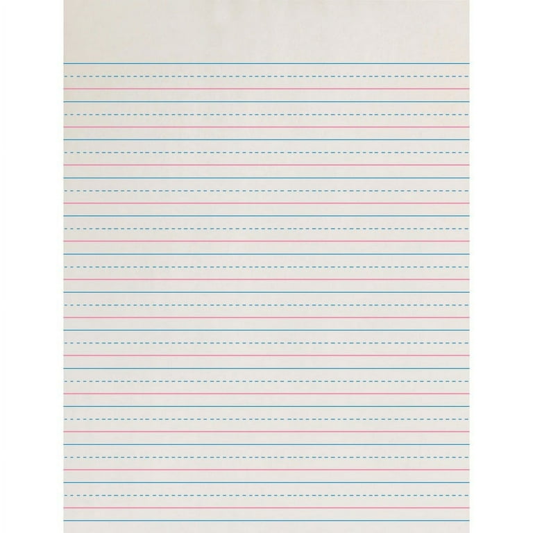Zaner-Bloser Dotted Midline Newsprint Paper - Letter - 500 Sheets - 0.50 Zaner-Bloser Dotted Midline Newsprint Paper - Letter - 500 Sheets - 0.50