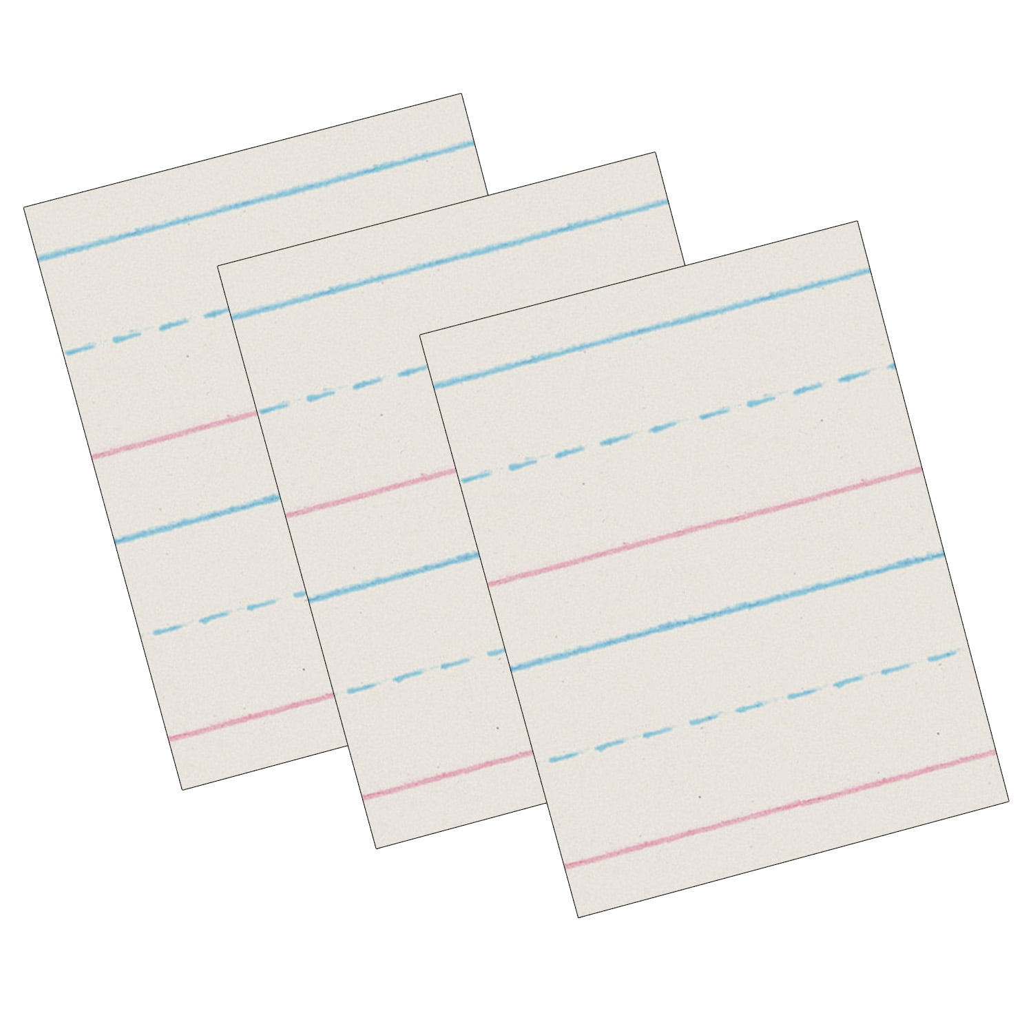 Zaner-Bloser Newsprint Handwriting Paper, Dotted Midline, Grade 1, 5/8" x 5/16" x 5/16" Ruled ...