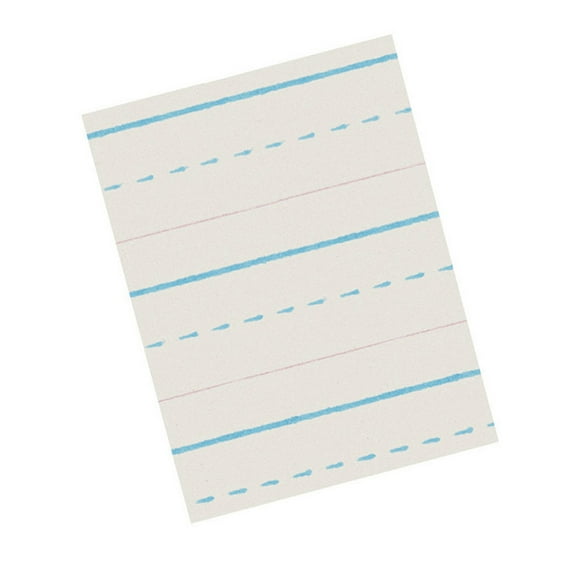 Zaner-Bloser Newsprint Handwriting Paper, Dotted Midline, Grade 2, 1/2" x 1/4" x 1/4" Ruled Long, 10.5" x 8", 500 Sheets Per Pack, 3 Packs