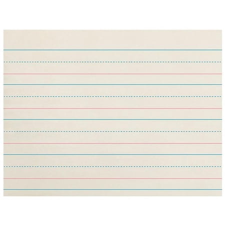 Zaner-Bloser Newsprint Ream 1.125 in. Ruled Long Way - 500 Sheets Per Pack - 3 Reams
