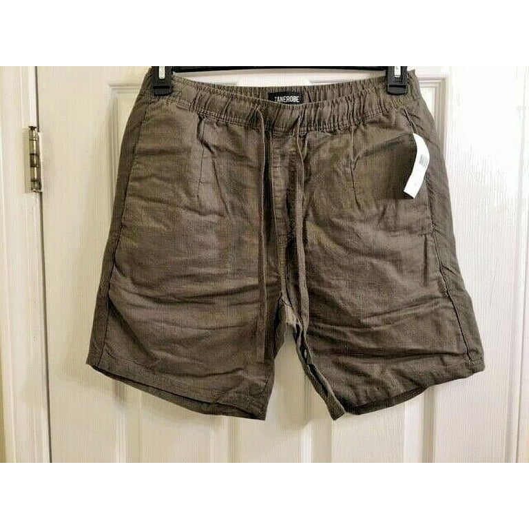 Zanerobe Men s Omni Linen Blend Shorts Size 32 Peat Green