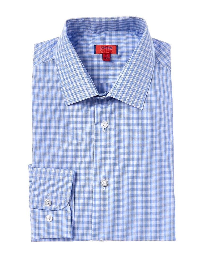 mens Dress Shirt, 17.5 34/35, Blue