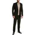 thumbnail image 1 of Zanetti mens  Porto Wool-Blend Suit, 50L, Black, 1 of 4