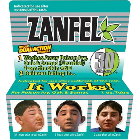 Zanfel Dual-Action Washes Away Poison Ivy, Oak & Sumac, 1oz