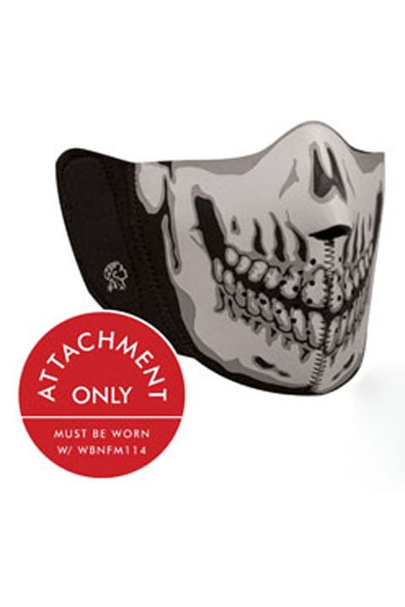 Zan Headgear Modi-Face Balaclava Detachable Facemask Gray Skull