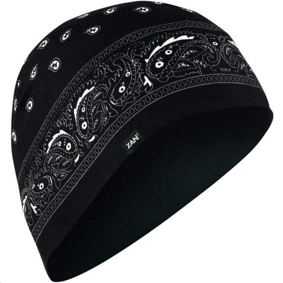Zan Headgear Sportflex Series Beanie (One Size Fits Most, Paisley Black)