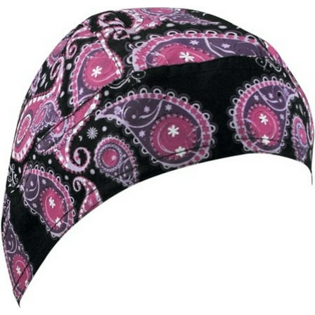 ZANheadgear Cotton Flydanna with Purple Paisley Design (Multi Color, One Size)