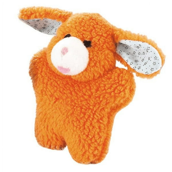 Zanies Cuddly Berber Baby Bunny Dog Toys, Orange