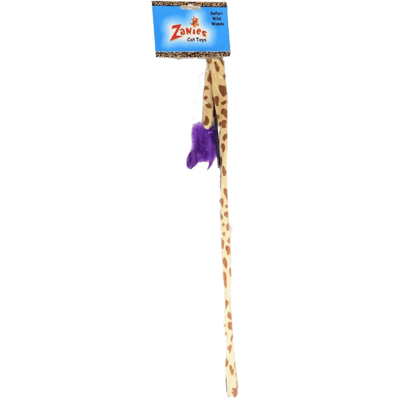 Zanies Safari Wild Wand Cat Toy - Cheetah Print