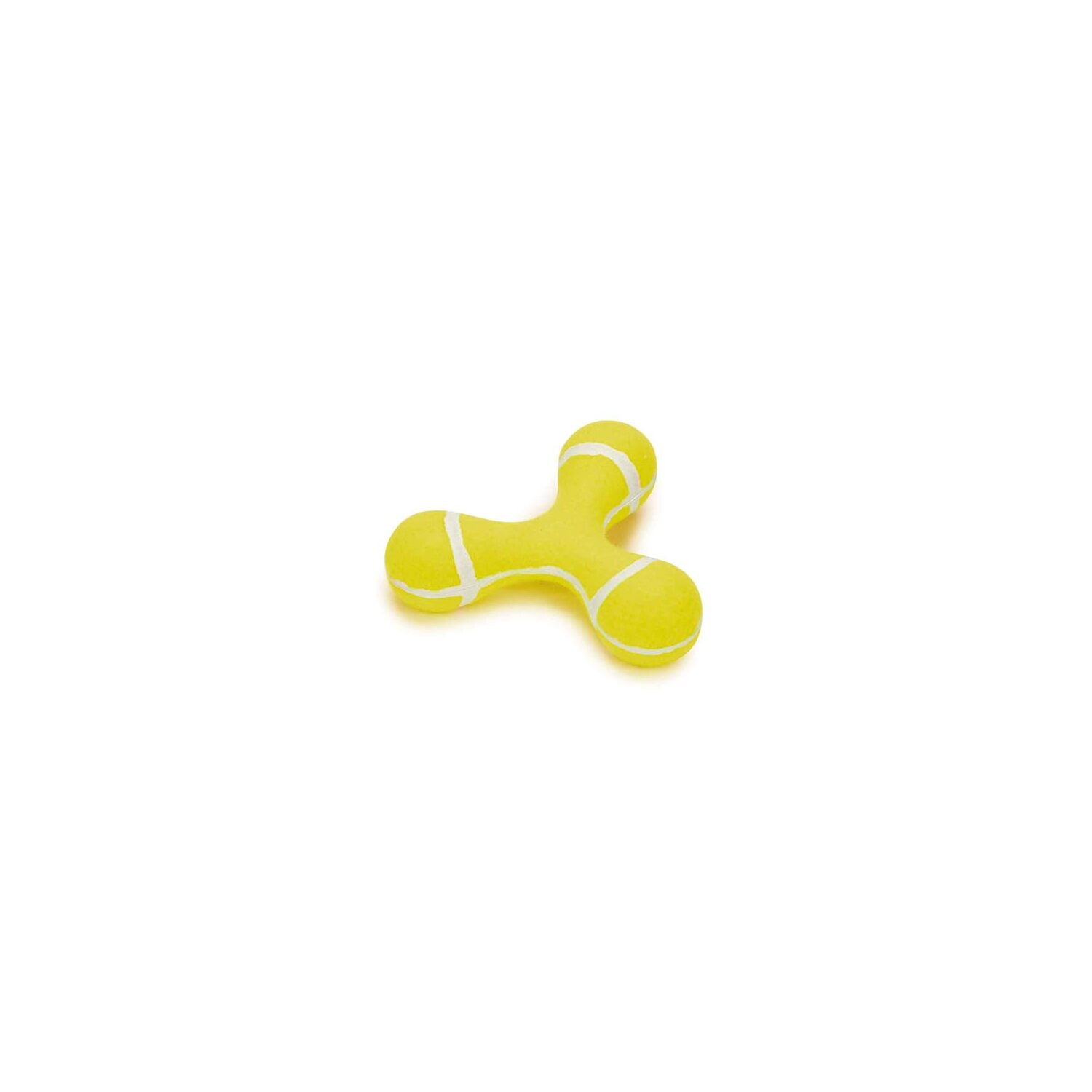 Zanies ZA Triple Knob Tennis Ball Toy 6.75in Yl