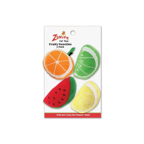 Zanies ZA1185 06 Canister Fruity Sweeties Cat Toy - 6 Piece