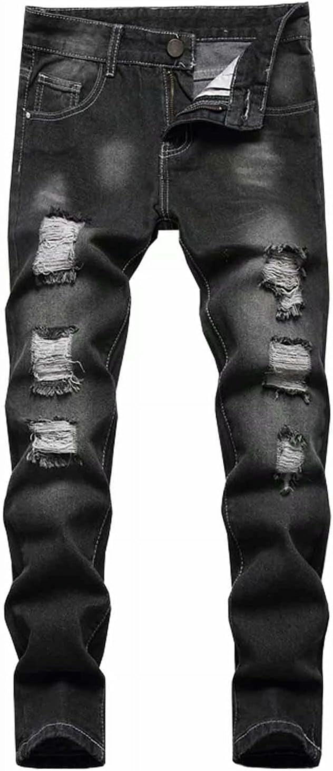 Pantaloni Elasticizzati Uomo Zewool Jeans Da Uomo Leggeri E Aderenti, Elasticizzati, Strappati, Estivi, Primaverili, Skinny, Effetto Sdrucito, Jeans A Matita, A20 Blu, M Jeans Elasticizzati Uomo