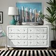 thumbnail image 1 of Zanna Contemporary White Faux Leather Upholstered Dresser by Ember Interiors, 1 of 19