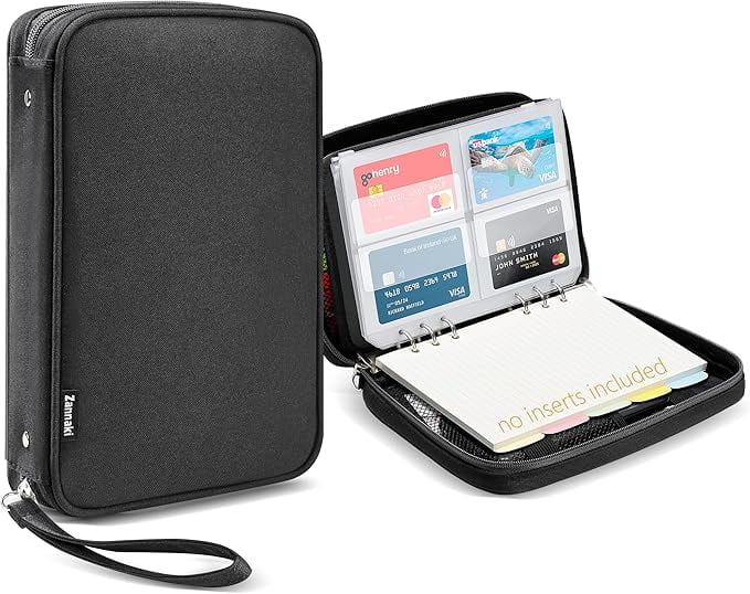 【後払い手数料無料】 A5 Zannaki Zipper Journal Planner Personal Ring 6 Binder, 文房具・ステーショナリー
